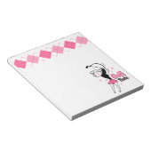 Retro Golf Babe Notepad Notizblock (angewinkelt)