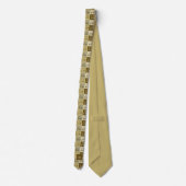 Retro Golf Cart Monogram Krawatte (Rückseite)