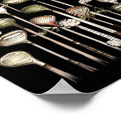 Retro Golf Club Christmas Tree Golfing Xmas Golfer Poster (Ecke)