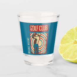 Retro Golf Club Personalisiert Schnapsglas