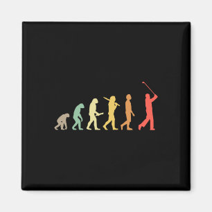 Retro-Golf-Evolution Geschenk für Golfer und Golf- Magnet