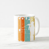 Retro-Golf-Geschenk Vintage-Golfer Golf Kaffeetasse (VorderseiteRechts)