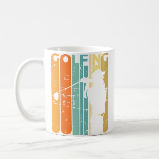 Retro-Golf-Geschenk Vintage-Golfer Golf Kaffeetasse (Links)