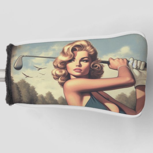 Retro Golf Girl Headcover (Vorderseite)