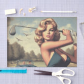 Retro Golf Girl Seidenpapier (Handwerk)