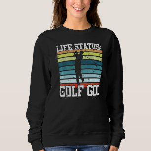 Retro Golf God Vintag Golfer Golfputter Loch Sweatshirt