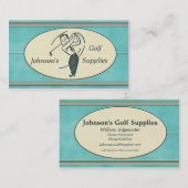 Retro Golf liefert Blau Visitenkarte (Vorne/Hinten)