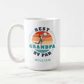 Retro Golf Lover Personalisiert Geburtstagsgroßvat Kaffeetasse (Links)