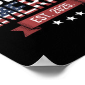 Retro Golf of US America 2025 Amerikanische Flagge Poster (Ecke)