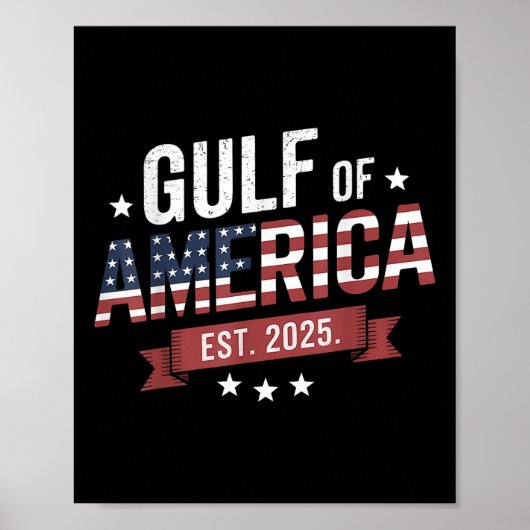 Retro Golf of US America 2025 Amerikanische Flagge Poster (Vorne)