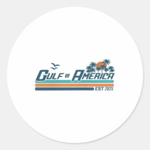 Retro Golf of US America 2025 Amerikanische Flagge Runder Aufkleber