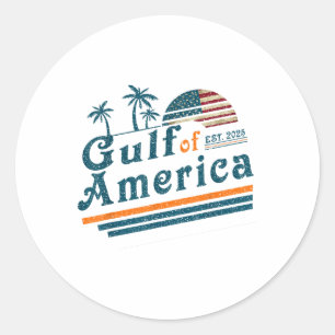 Retro Golf of US America 2025 Amerikanische Flagge Runder Aufkleber