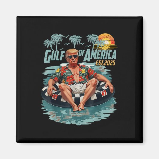 Retro Golf of US America Est 2025 American Gulf U Magnet (Vorne)