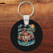 Retro Golf of US America Est 2025 American Gulf U Schlüsselanhänger (Vorderseite)