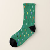 Retro Golf Pattern Socken (Links - Außen)