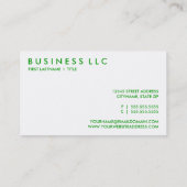 Retro GOLF Visitenkarte (Rückseite)