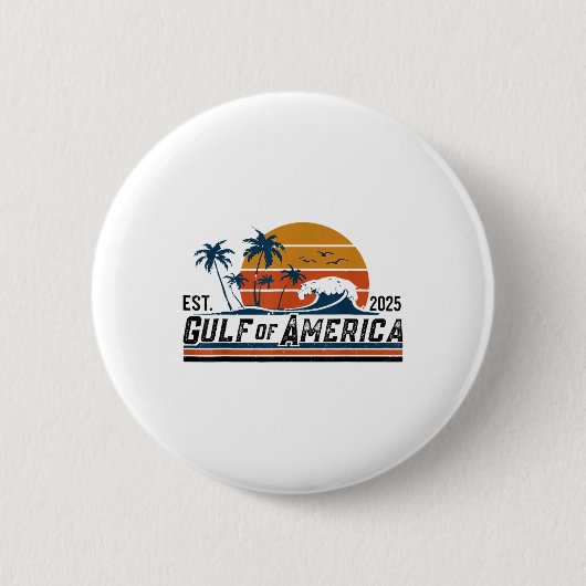Retro Golf von Amerika Est 2025 Beach Summer Button (Vorderseite)