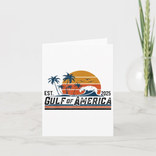 Retro Golf von Amerika Est 2025 Beach Summer Karte (Vorderseite)