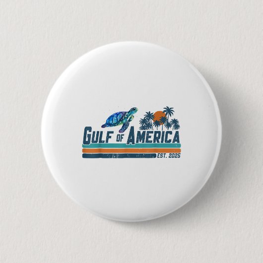 Retro Golf von Amerika Est 2025 Schildkrötenmex Button (Vorderseite)