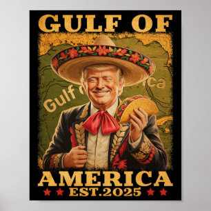 Retro Golf von Amerika Mexiko Funny Trump Mexiko Poster