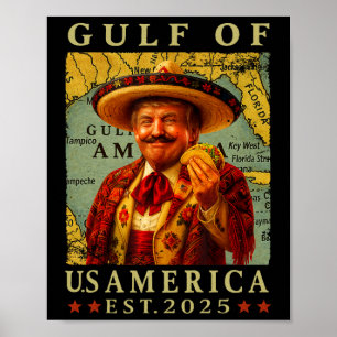 Retro Golf von Amerika Mexiko Trump Mexiko Taco Poster