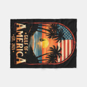 Retro Golf von Amerika Ostküste 2025 Flaggenküste Fleecedecke (Vorderseite (Horizontal))