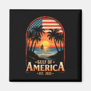 Retro Golf von Amerika Ostküste 2025 Flaggenküste Magnet