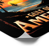 Retro Golf von Amerika Ostküste 2025 Flaggenküste Poster (Ecke)