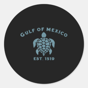 Retro Golf von Mexiko Est 1519 Turtle Beach Golf v Runder Aufkleber