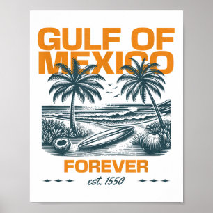 Retro Golf von Mexiko Est 1550 Forever Beach Golf  Poster