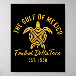 Retro Golf von Mexiko Est 1550 Foxtrot Delta Taco Poster