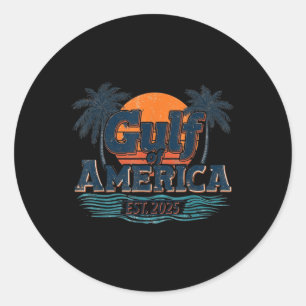 Retro Golf Von Uns Amerika 2025 Amerikanische Flag Runder Aufkleber