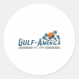Retro Golf Von USA Amerika Est 2025 Amerikanische  Runder Aufkleber