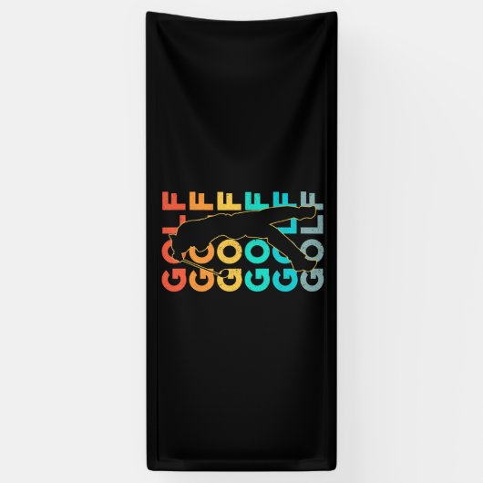 Retro Golfer Banner (Vertikal)