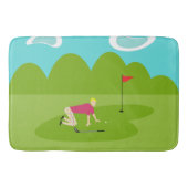 Retro Golfer Bath Mat Badematte (Vorderseite)