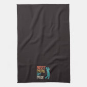 Retro Golfer - Beste Papa Par Geschirrtuch (Vertikal)