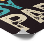 Retro Golfer - Beste Papa Par Poster (Ecke)