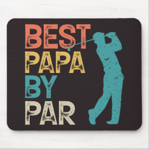 Retro Golfer - Bester Papa nach Par Mousepad