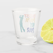 Retro Golfer - Bestes Papa per Par Schnapsglas (Rückseite)