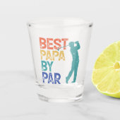 Retro Golfer - Bestes Papa per Par Schnapsglas (Vorderseite)