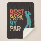 Retro Golfer - Bestes Papa per Par Sherpadecke (Vorderseite)