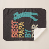 Retro Golfer - Bestes Papa per Par Sherpadecke (Vorderseite (Horizontal))