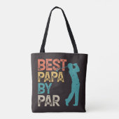 Retro Golfer - Bestes Papa per Par Tasche (Rückseite)