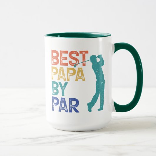 Retro Golfer - Bestes Papa per Par Tasse (Rechts)