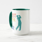 Retro Golfer - Bestes Papa per Par Tasse (Vorderseite Links)