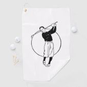 Retro Golfer Golfhandtuch (Insitu)