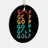 Retro Golfer Keramik Ornament (Rechts)