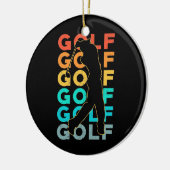 Retro Golfer Keramik Ornament (Links)