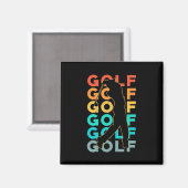 Retro Golfer Magnet (Vorderseite/Rückseite)