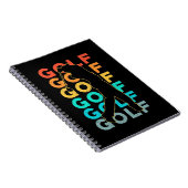Retro Golfer Notizblock (Rechte Seite)